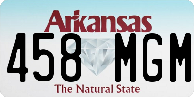 AR license plate 458MGM