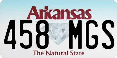 AR license plate 458MGS