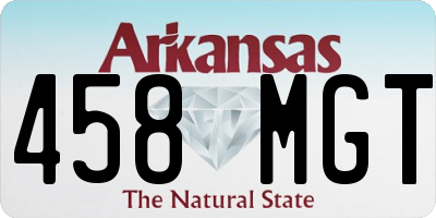 AR license plate 458MGT