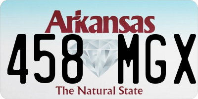 AR license plate 458MGX