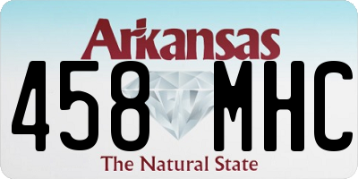 AR license plate 458MHC