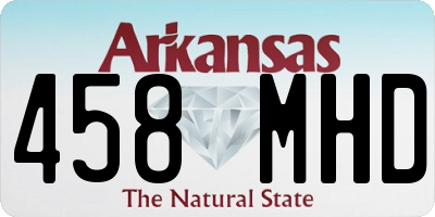 AR license plate 458MHD