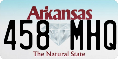 AR license plate 458MHQ