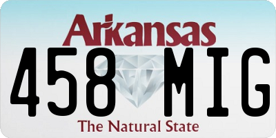 AR license plate 458MIG