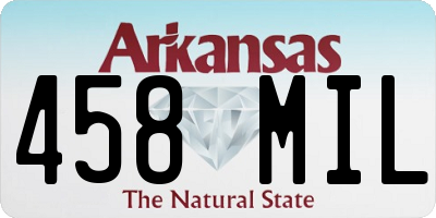 AR license plate 458MIL