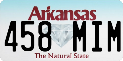 AR license plate 458MIM