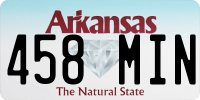 AR license plate 458MIN