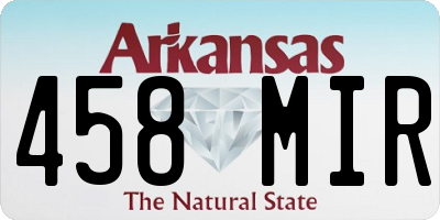 AR license plate 458MIR