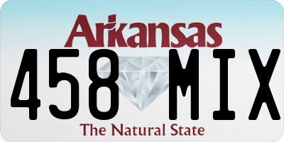 AR license plate 458MIX