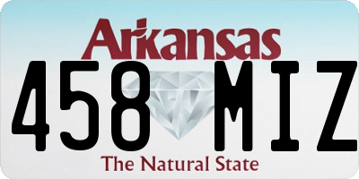 AR license plate 458MIZ
