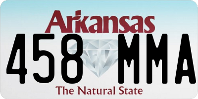 AR license plate 458MMA