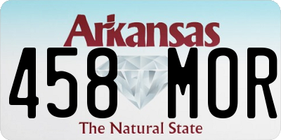 AR license plate 458MOR