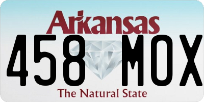 AR license plate 458MOX