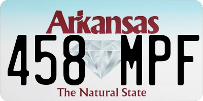 AR license plate 458MPF