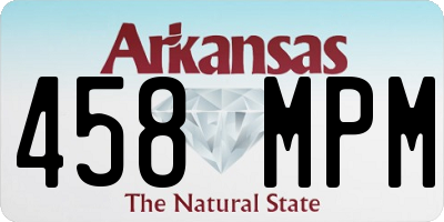 AR license plate 458MPM