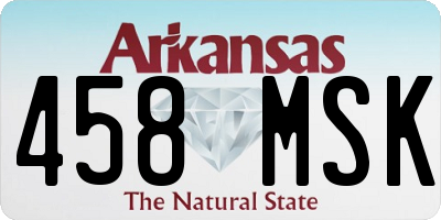 AR license plate 458MSK