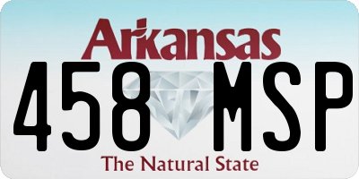 AR license plate 458MSP