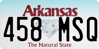 AR license plate 458MSQ
