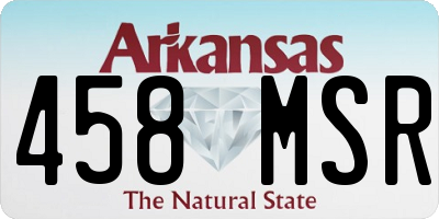 AR license plate 458MSR
