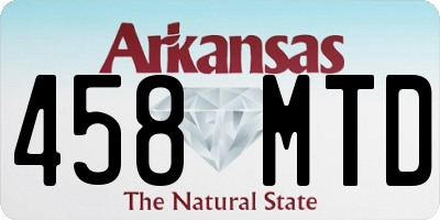 AR license plate 458MTD