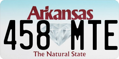 AR license plate 458MTE
