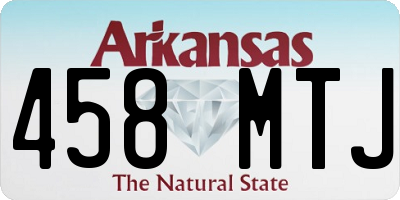 AR license plate 458MTJ