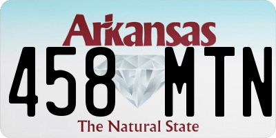 AR license plate 458MTN
