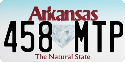 AR license plate 458MTP