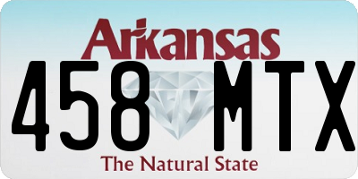 AR license plate 458MTX