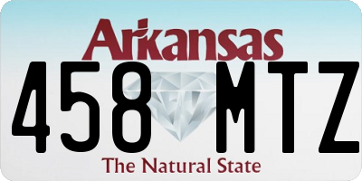 AR license plate 458MTZ