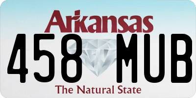 AR license plate 458MUB