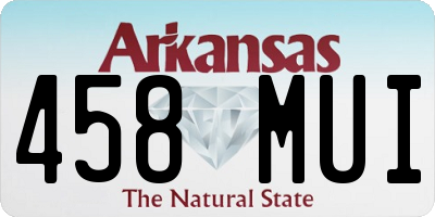 AR license plate 458MUI