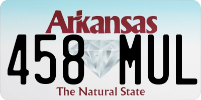 AR license plate 458MUL