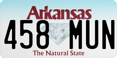 AR license plate 458MUN