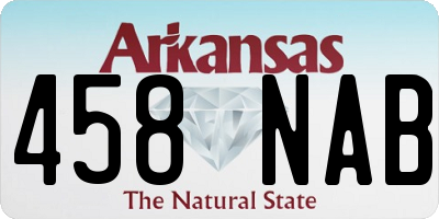 AR license plate 458NAB