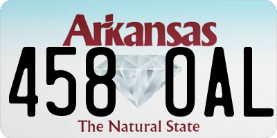 AR license plate 458OAL