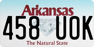 AR license plate 458UOK
