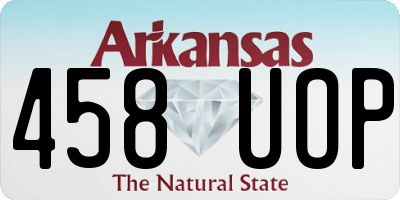 AR license plate 458UOP