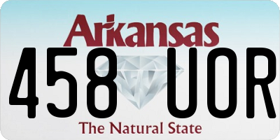AR license plate 458UOR