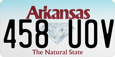 AR license plate 458UOV