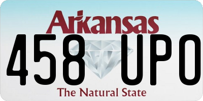 AR license plate 458UPO