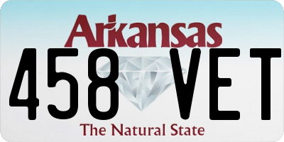 AR license plate 458VET