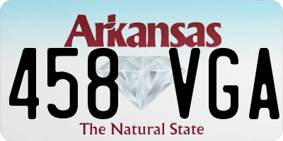 AR license plate 458VGA