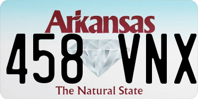 AR license plate 458VNX