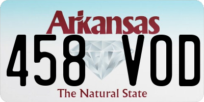 AR license plate 458VOD