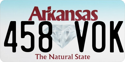 AR license plate 458VOK