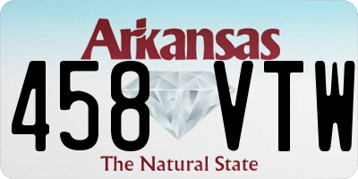 AR license plate 458VTW