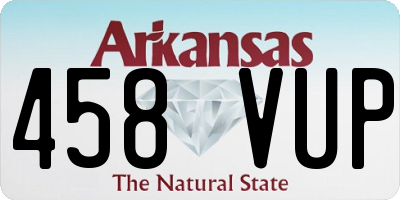 AR license plate 458VUP