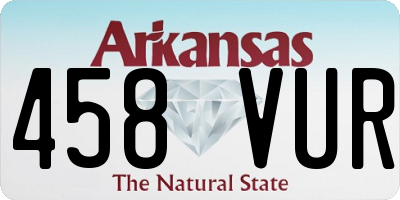 AR license plate 458VUR