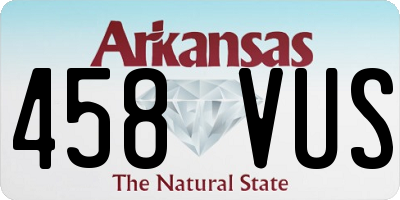 AR license plate 458VUS